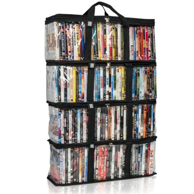 DVD, Blu-Ray Storage Organizer 2 Storage Bags 40 DVD Each (80 Total) w/ DIVIDERS