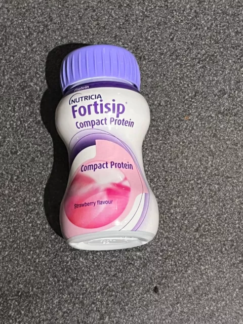 27x Nutricia Fortisip compact Protein Strawberry Flavour 125ml Free Post