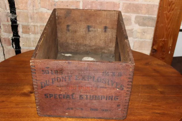 Antique Dupont High Explosives Wooden Crate