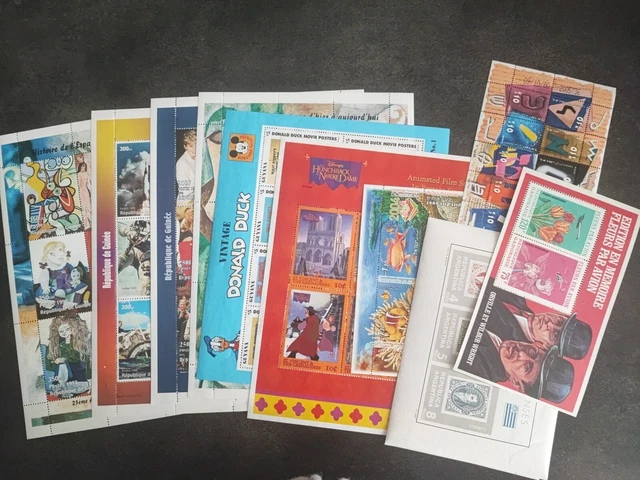 Lot De 10 Blocs Feuillet Du Monde Neufs Israël Niger Guinée Etc