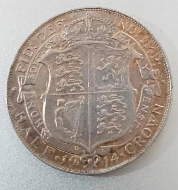 Halfcrown 1914 George V VF .925 silver