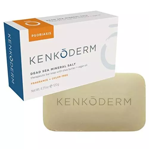 Kenkoderm Psoriasis Dead Sea Mud Soap with Argan Oil & Shea Butter 4.25 oz