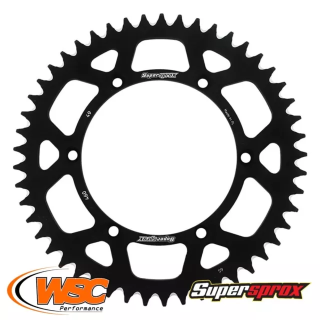 Supersprox Aluminium 520 Rear Sprocket Black RAL-460:51-BLK Kawasaki KX125 KX250