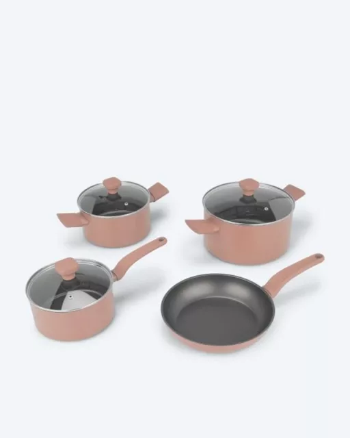 Utensilios Cocina Olla Kasselrolle con Tapa de Cristal 7 Piezas Sartén Sartenes