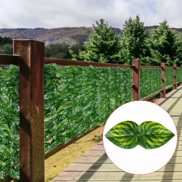 Künstlich Kunst Efeu-Blatt Zaun Hecke Wanddekoration Pflanzen Sichtschutz 0.5*1m