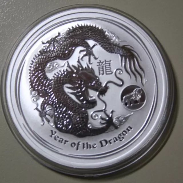 Australien 1 Dollar 2012 Lunar Year of the Dragon 1 oz Silver#F5714 ST-BU Privy