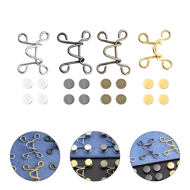 4 Pcs Bouton Instantané Boutons À La Taille Boutons D'épingle Ceinture