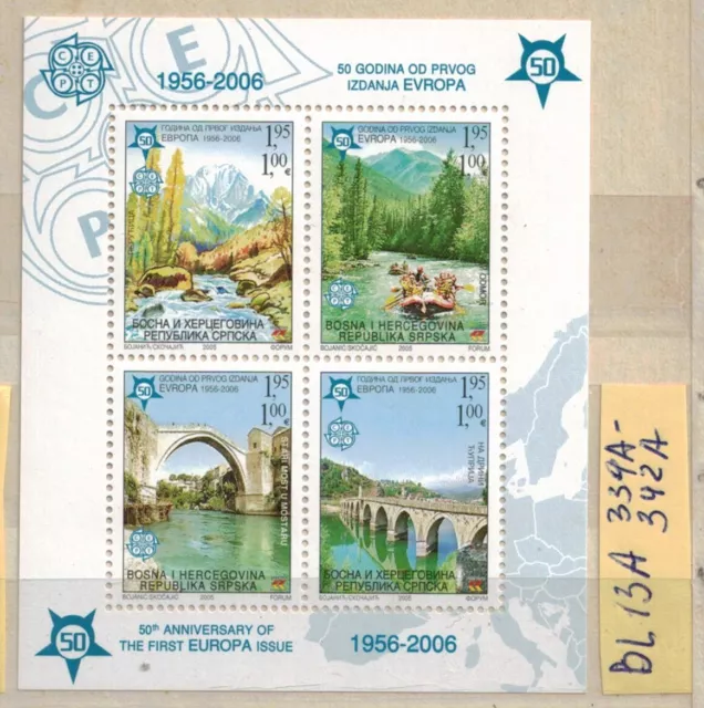 Bosnien-Herzegowina, Serbische Rep.2005,Mi Bl 13A,B 50 Jahre Europamarken, CEPT