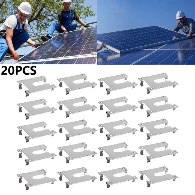 Lot De 20 Clips De Terre Acier Inox Pour Panneaux Solaires – Installation Sécurisée