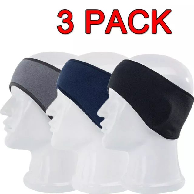 3PACK Ear Warmer Headband Fleece Ear Muffs Winter Warm Running Sports Headwrap