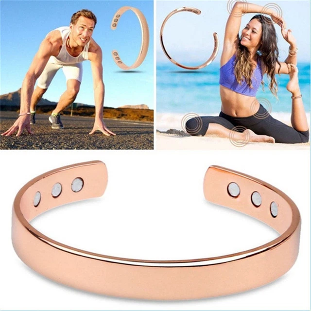 Brazalete de metal unisex geométrico para vestir superficie lisa alivio de la fatiga
