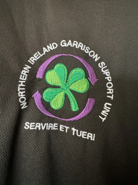 Ni Army BRITISH ARMY NORTHERN Ireland Garrison Support Unit Op Banner NI Tour T ...