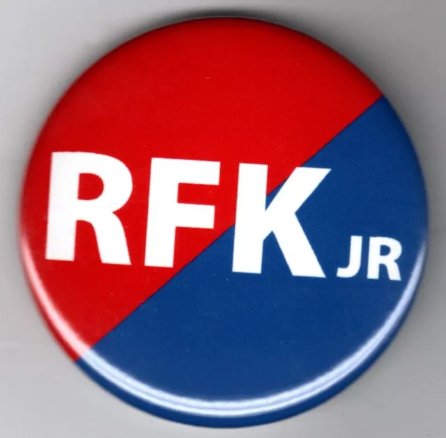 LARGE 3& ROBERT F. Kennedy Jr President 2024 Button Political Democrat