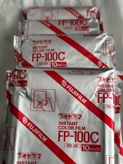 Fujifilm FP100C Instant Film Packs. 4 Packs Of 10 Sheets. Unknown Expiry Date