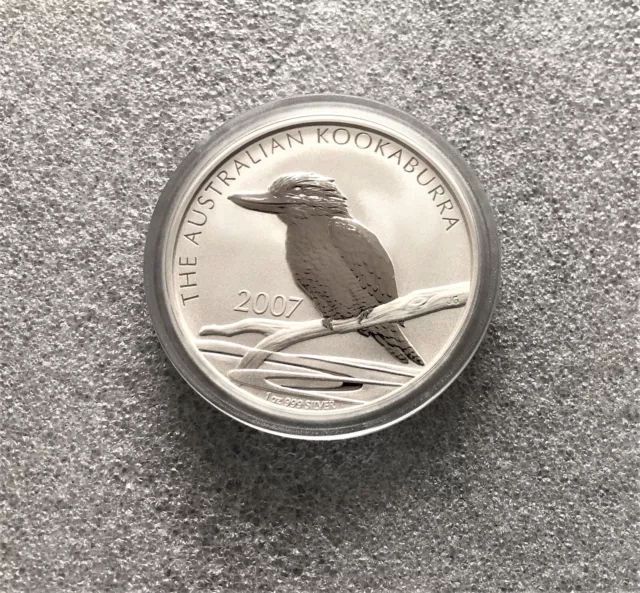 2007 Perth Mint Kookaburra 1 oz Silver 0.999 Coin from Roll MINT CONDITION