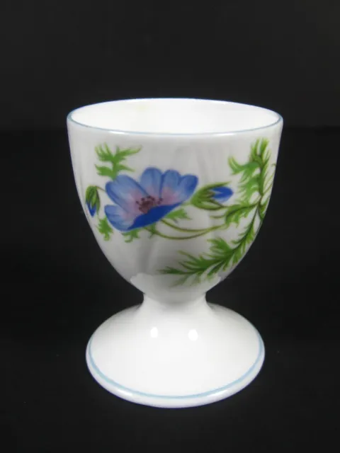 Vintage Shelley Made in England Egg Cup Blue Poppy Pattern Fine Bone China
