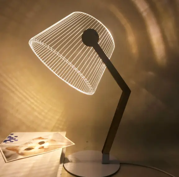 3D LED Nacht Lampe Schreibtisch Für Schlafzimmer Dekoration Mit 1.5M USB Kabel