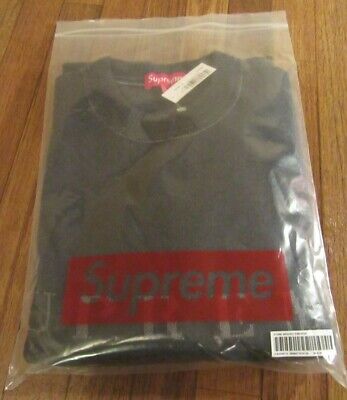 SUPREME STONE WASHED Sweater Size Medium Black FW20 Supreme New 