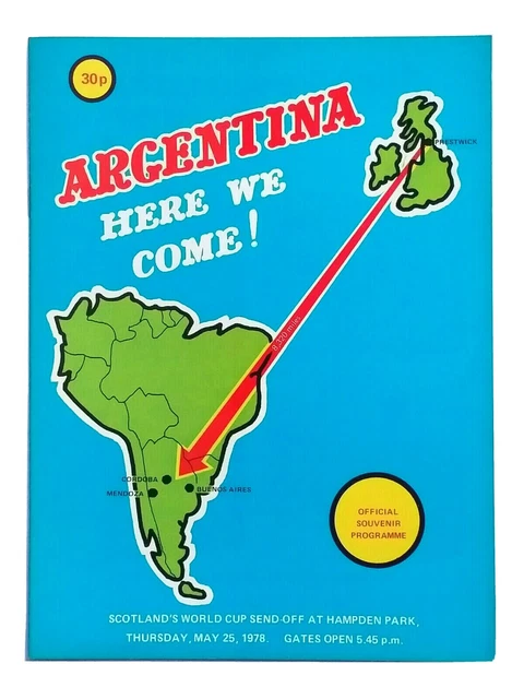 1978 Scotland Fifa World Cup Send Off Official programme. BRAND NEW. VERY RARE.