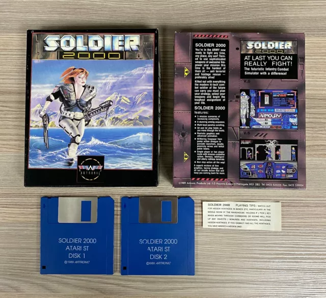 Soldado 2000 Artronic 1989 Atari St / Ste St en Caja Juego Probado Funciona