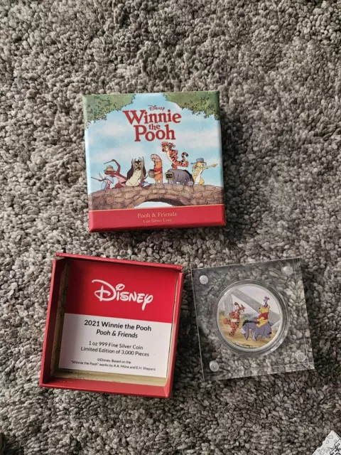 Niue 2 dollars 2021 Winnie the Pooh 4 Pooh & friends 1 oz silver proof coin