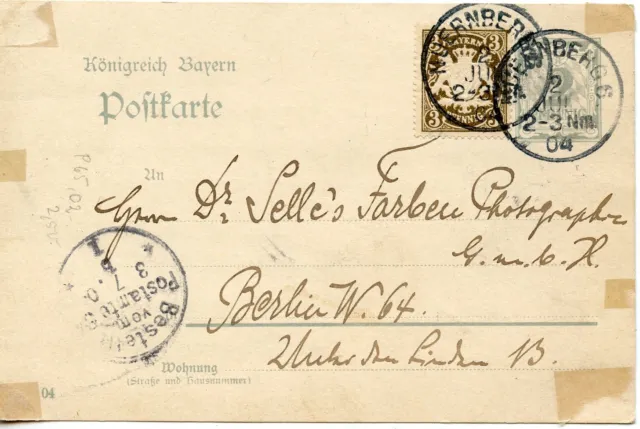 Full Post / Entier Postal / Germany / Allemagne / Nuernberg / Berlin 1904