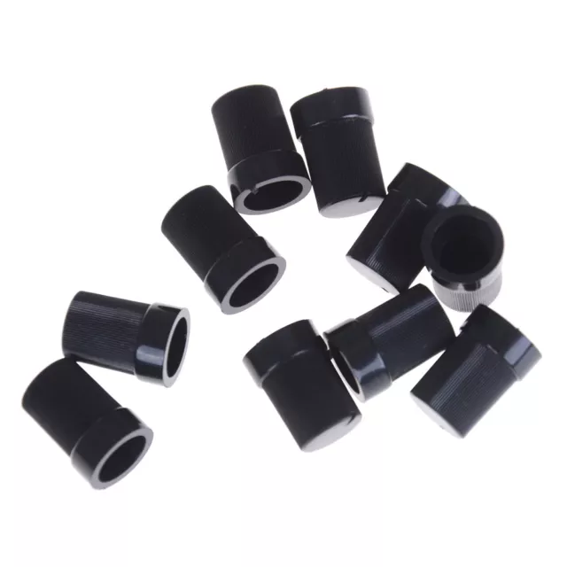 10 Pcs Black Plastic Potentiometer Rotary Control Knobs Caps for 6mm Dia SYJU_tu