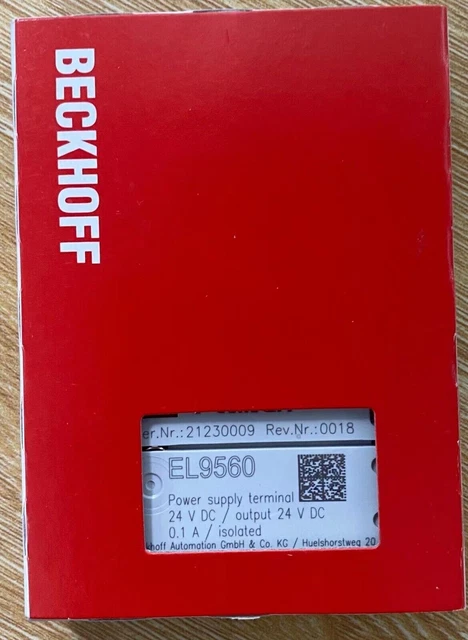 New Original BECKHOFF EL9560 FREE Expedited Shipping