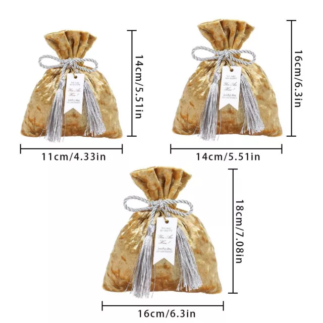 Wedding Party Trendy Candy Pouches Gift Bags Velvet Candy Bag Drawstring Pocket 2