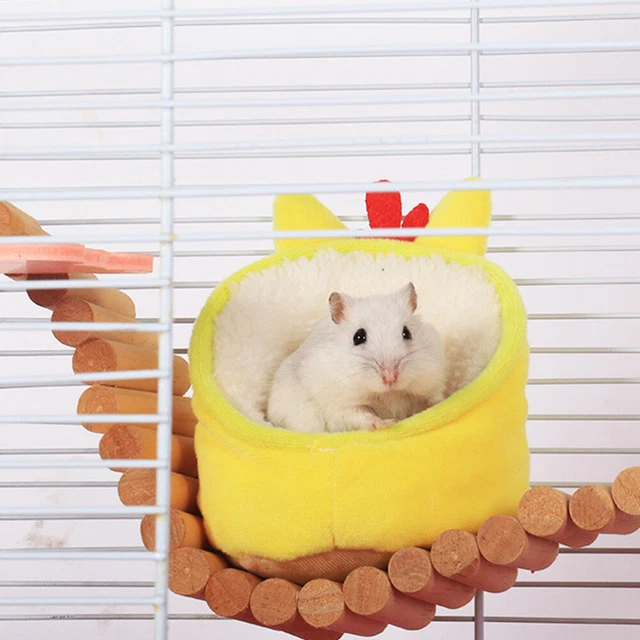 2 pcs Hedgehog Zubehör Guinea Pig Hamster Warme Hideout Guinea Pig Bett 2