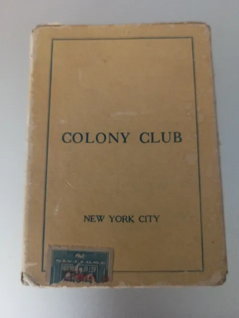 Colony Club, New York City, Ancien Jeu De Cartes  A Jouer