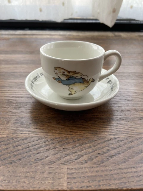 Wedgwood Peter Rabbit Mini tazza piattino Old Stamp Child