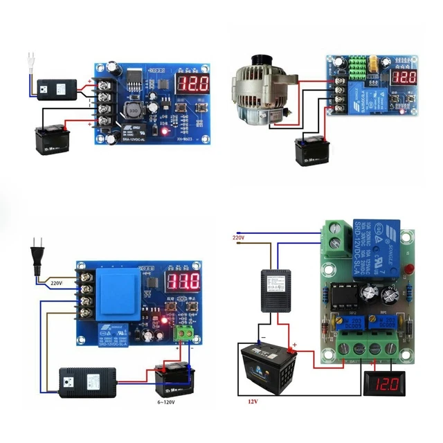 6-60V Lead-acid Battery Charging Controller Protection Board Switch Kit 12V 24V