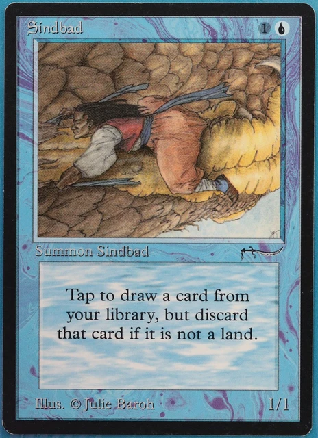 Sindbad Arabian Nights NM Blue Uncommon MAGIC MTG CARD (ID# 380108) ABUGames