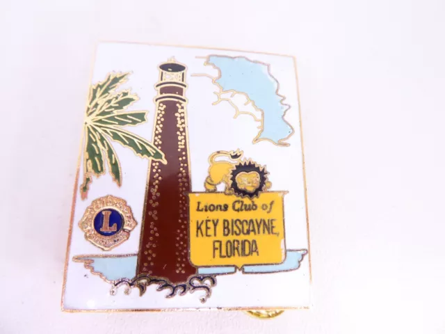 Pin's Pins Pin Badge - LION'S CLUB OF KEY BISCAYNE - FLORIDE / FLORIDA - RARE