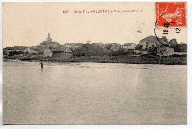 MONT SUR MEURTHE - Meurthe & Moselle - CPA 54 - vue sur le village