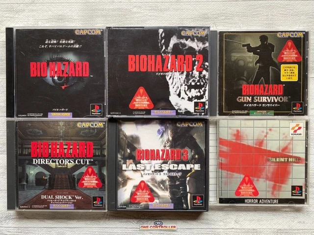 SONY PS Resident Evil 1  2  3 & Director's Cut & Gun Survivor & Silent Hill set
