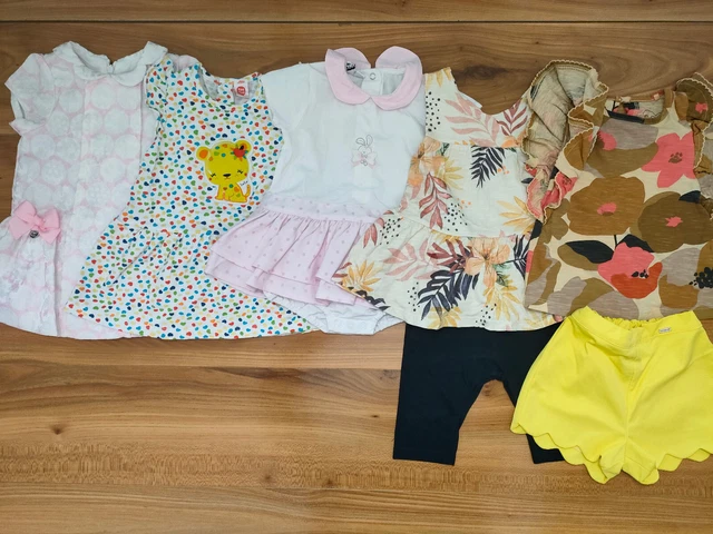 {F600} girls 9-12 months summer dress top shorts bundle NEXT Mayoral IDO