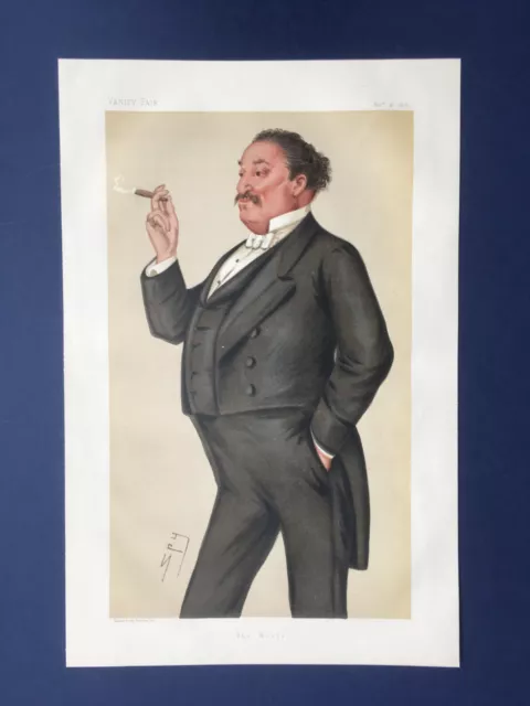 Original 1878 Vanity Fair Print of Edmund Hodgson Yates - "The World" Magazine