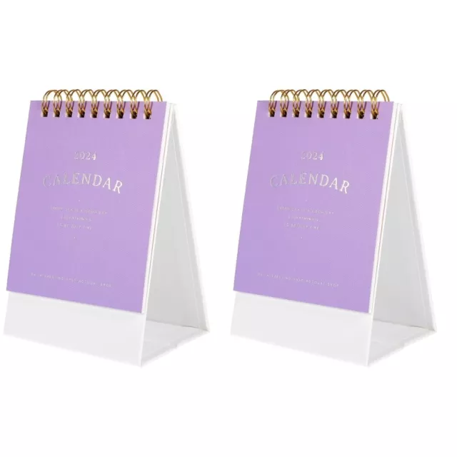 2 Count Office Standing Calendar Monthly Countertop Planner Desktop Easel Notes