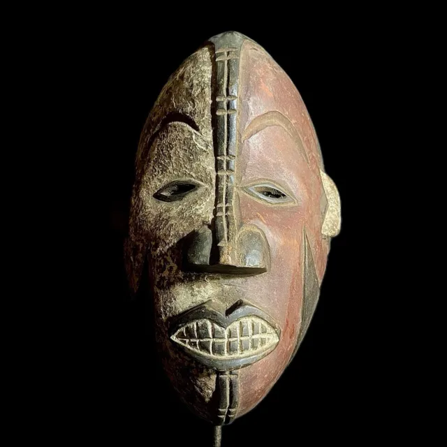 African Nigerian Igbo Wood Carved Maiden Spirit Mask IGBO Mask ribal Mask-9493