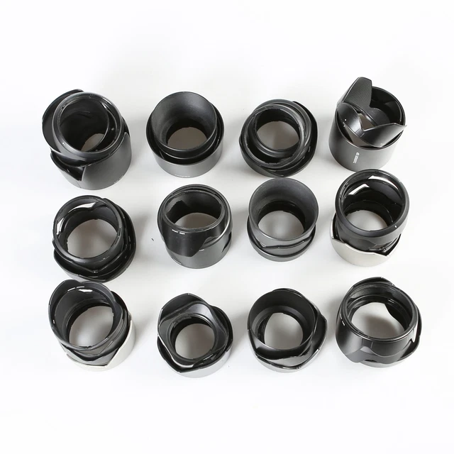 lot of Tamron Camera Lens Hoods and Shades of Various Sizes and Styles