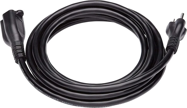 Cable de extensión Amazon Basics, 13 amperios, 125 V, 10 pies, negro