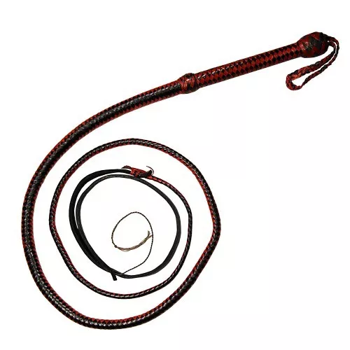 6ft Bullwhip - Leather 12 Plait Whip - Beginner Leather Whipcracking Whip