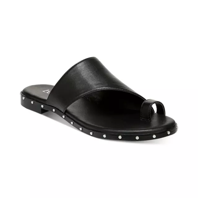 Bar III Womens Hattiep Faux Leather Toe Loop Slide Sandals Shoes BHFO 8417
