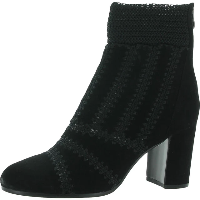Steve Madden Womens Raine  Black Ankle Boots Shoes 11 Medium (B,M) BHFO 0129