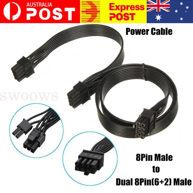 5x 8pin Male To Dual 8 Pin ( 6+2 ) PCI-E PCI PCIE Male GPU Power Splitter Cable