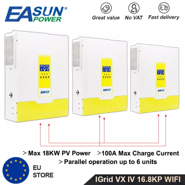 DE 3 Phasen Parallel 5,6KW Kit 168000W Solar Wechselrichter MPPT PV 450V 100A