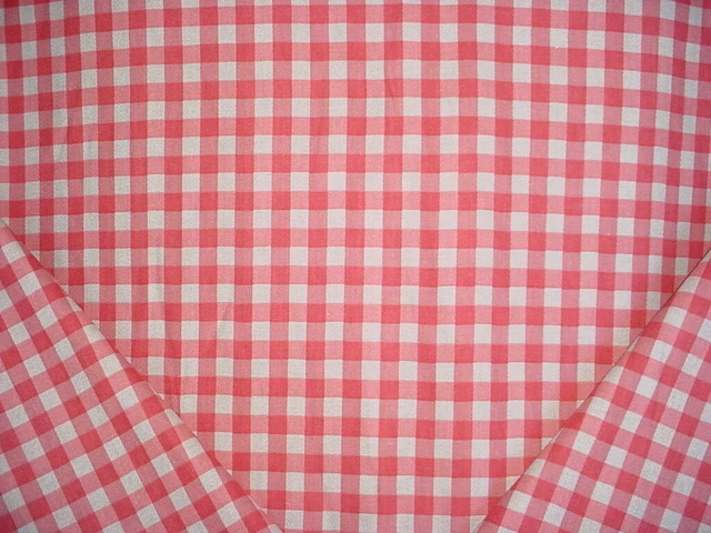 17-3/8Y P. Kaufmann Berry Linen Country French Check Drapery Upholstery Fabric
