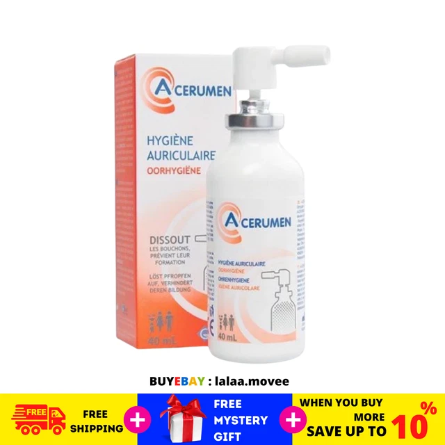 A-Cerumen Spray Hygiène des Oreilles 40 ml Dissout le Cérumen